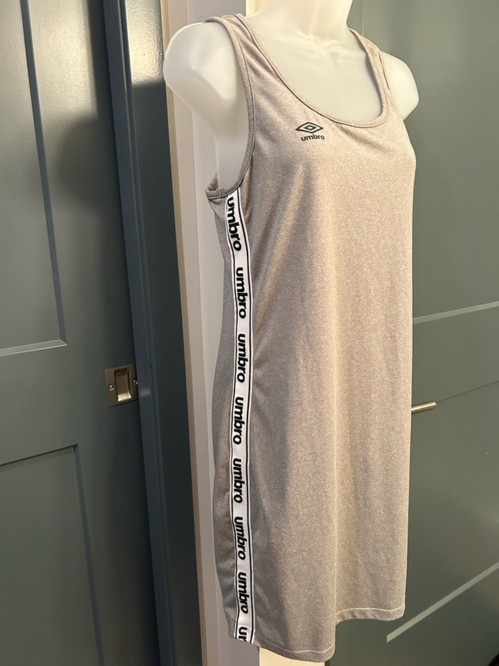 Umbro Light Gray Sleeveless Athletic Dress with Logo Side